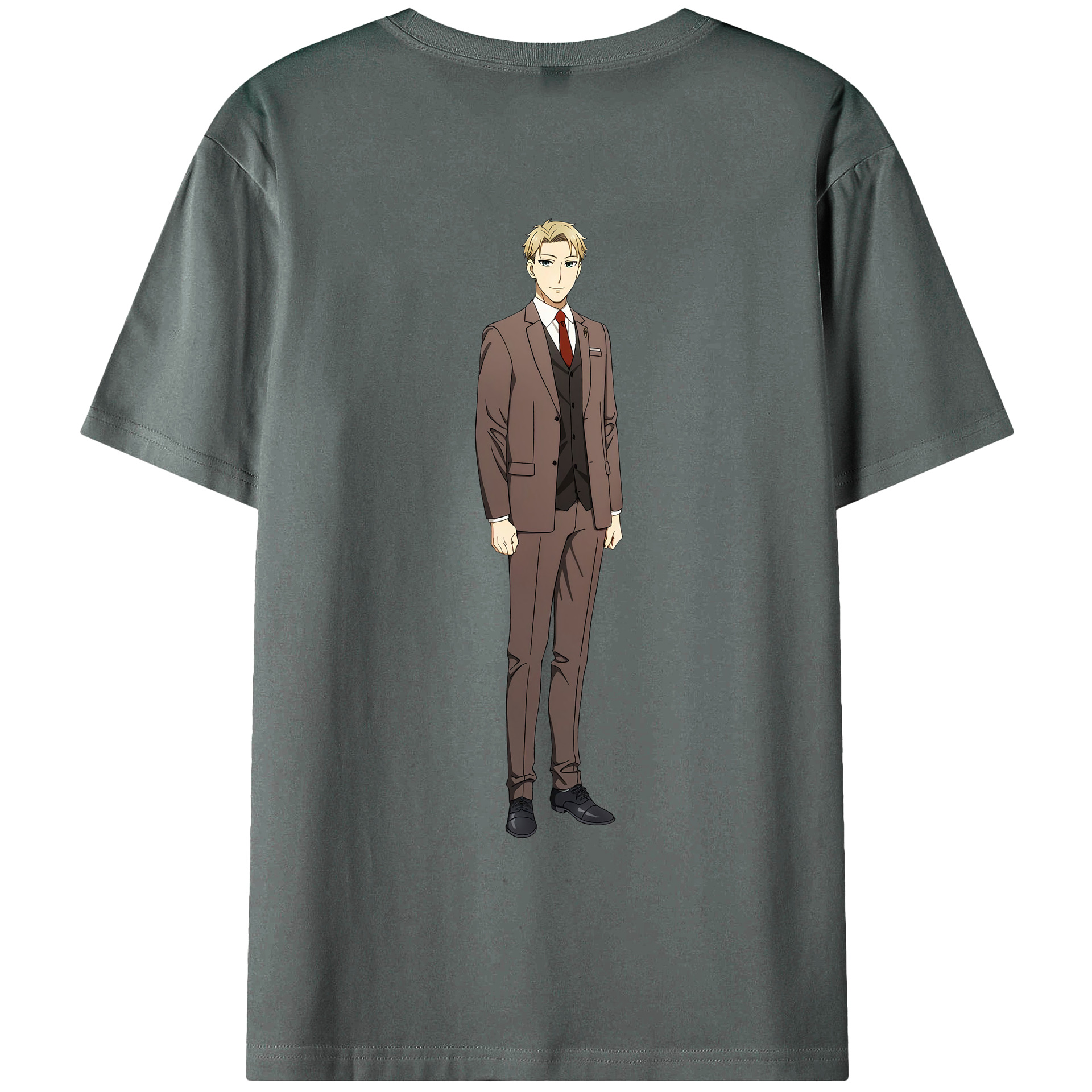 （画像用） SPY×FAMILY间谍家家酒 綿100％ メンズ半袖Tシャツ（バックプリント） 通気性